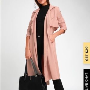 Blush trench coat